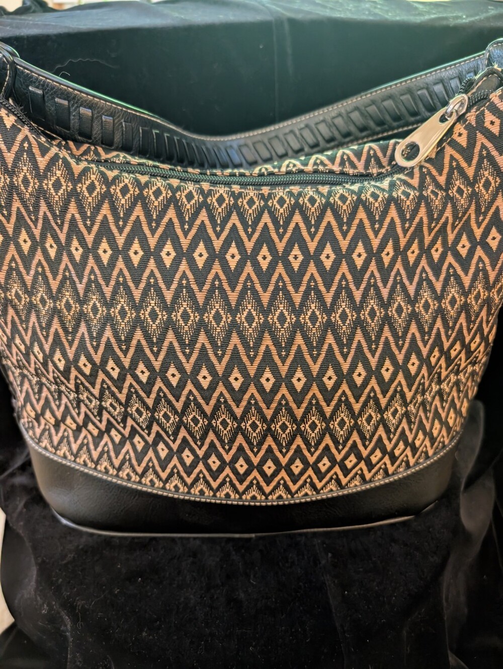 Blazin Roxx Lined Tote in Cream and Brown